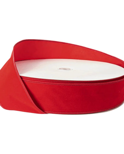 2 1/2" Value Velvet Ribbon | Christmas Red | 50 Yard Roll