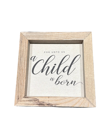 A Child is Born 8"x8" Canvas