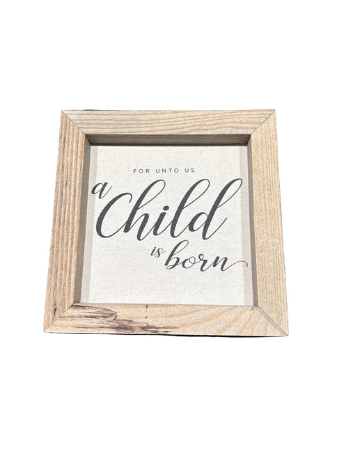 A Child is Born 8"x8" Canvas