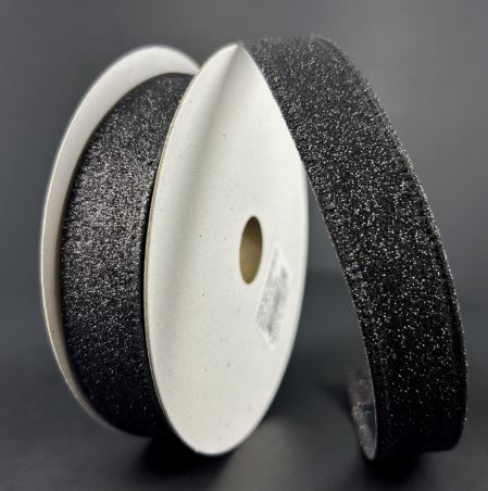 All Flat Glitter Wired Ribbon 7/8"x10Y