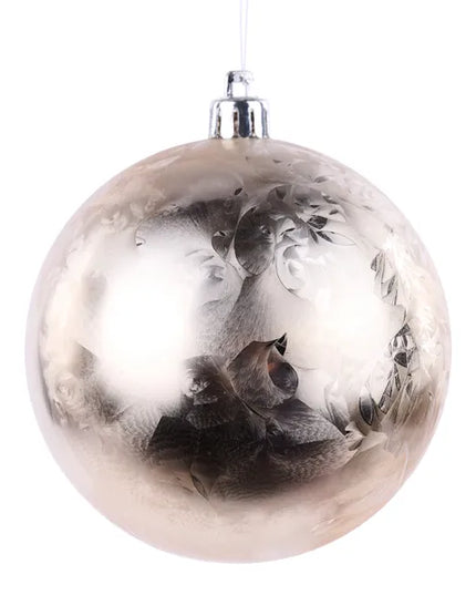 100mm Feather Smooth Ball Ornament