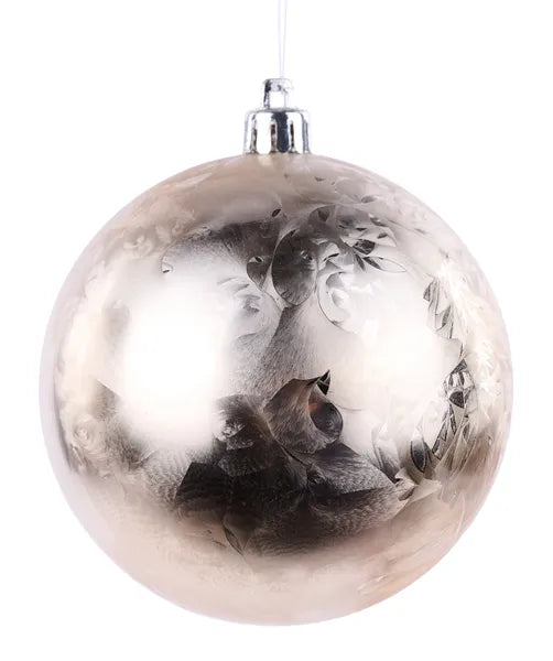 100mm Feather Smooth Ball Ornament