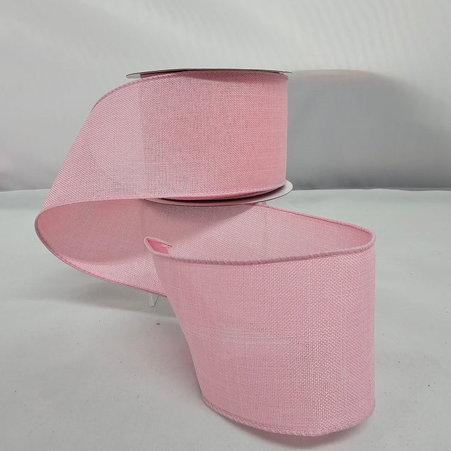 2.5"x10Y Pastel Royal Burlap Light Pink image 0