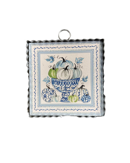 Mini Gallery Blue & White Pumpkins