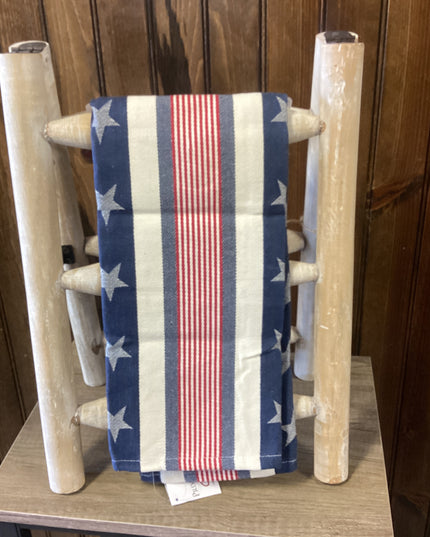 Stripe Towel with Stars image 0