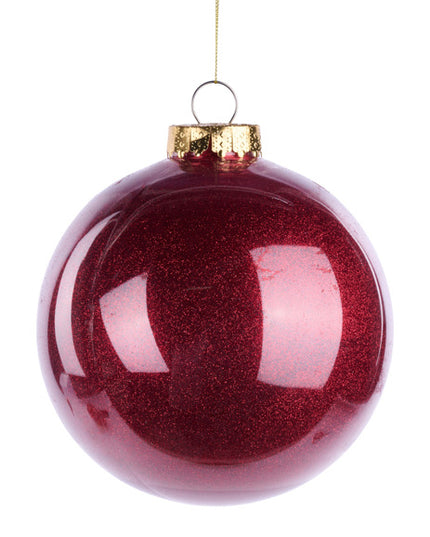 150MM Glitter Look Ornament Burgundy image 0