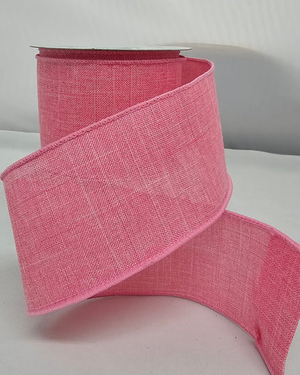 2.5"x10Y Pastel Royal Burlap Pink image 0