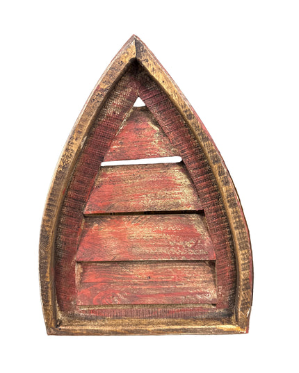 Window Triangle Wood Red