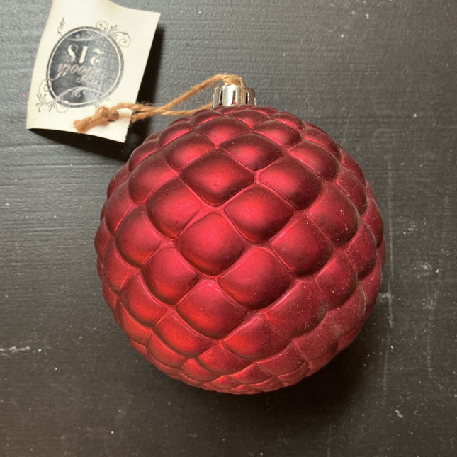 4” Wine Round Pinecone Ornament