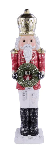 26.5"H Nutcracker W/Wreath W/Led