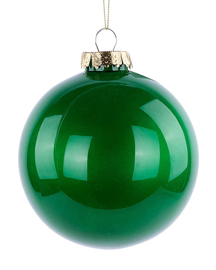 100mm Lacquer/Glass Look Ornament