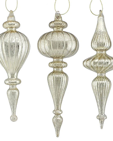 Asst 9.5"-10" Glass Finials