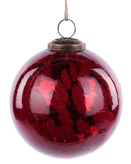 4"Dia Speckled Faux Art Glass Ball Orn