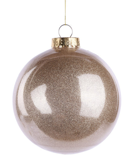 150MM GLITTER LOOK ORNAMENT CHAMPAGNE image 0