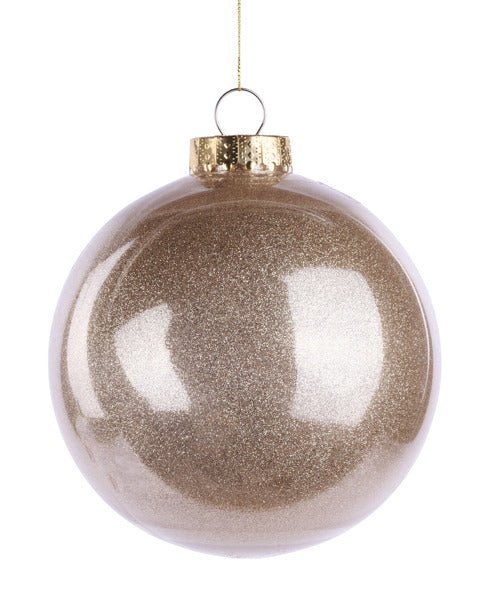 150MM GLITTER LOOK ORNAMENT CHAMPAGNE image 0