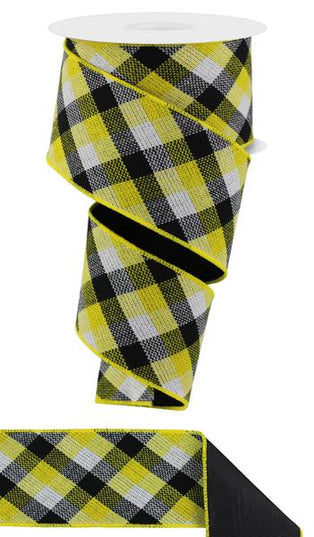 2.5" x 10yd Diag Woven Check/Pg Fused image 0