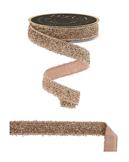 1" x 10yd Tinsel Loop/Satin Fused