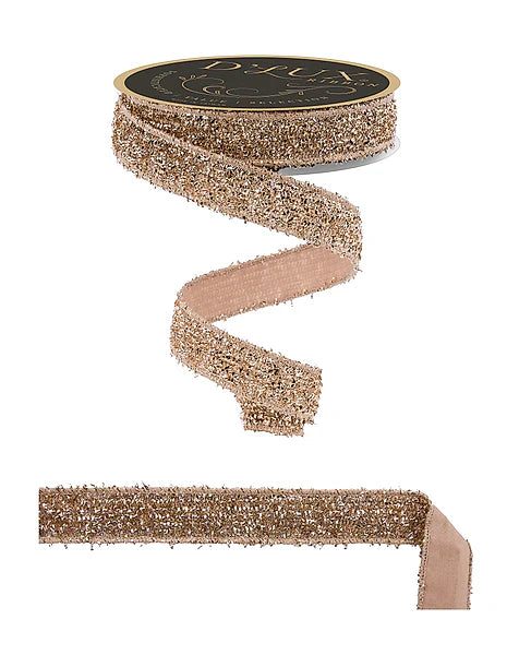 1" x 10yd Tinsel Loop/Satin Fused