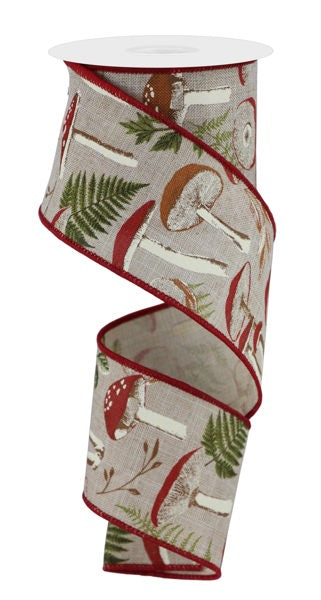 2.5" x 10yd Mushroom Botanicals - Neutral image 0