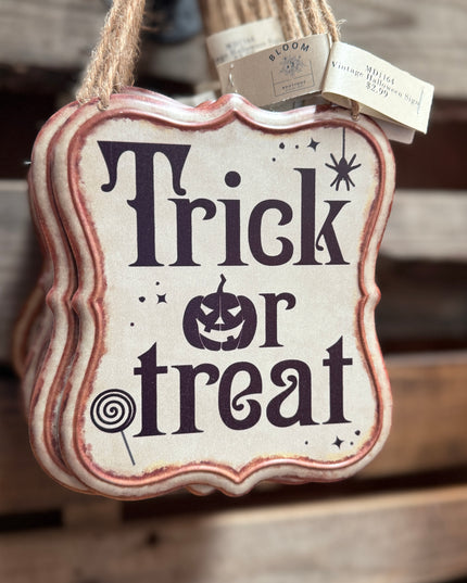 Trick or Treat Metal Sign image 0