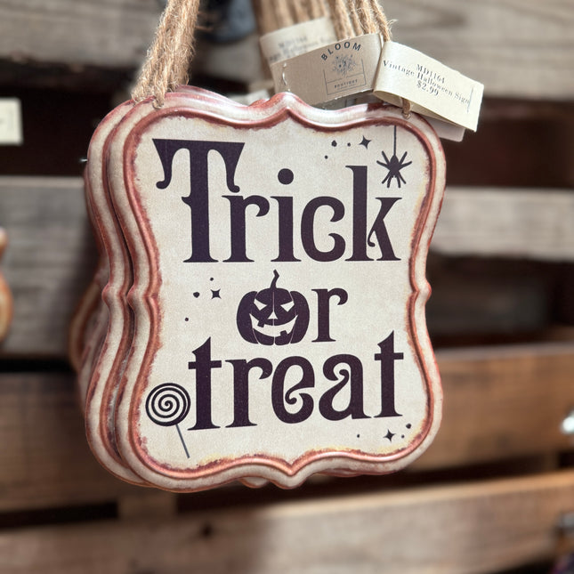 Trick or Treat Metal Sign image 0