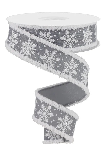 1.5" x 10yd Snowflakes/Drift