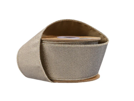 2.5" Gold/Black Iridescent Ribbon