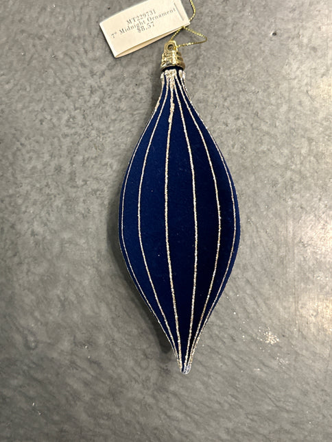 7" Teardrop Velvet Ornament