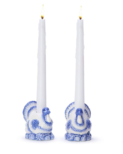 Set of 2 Turkey Candle Holders Hand Painted