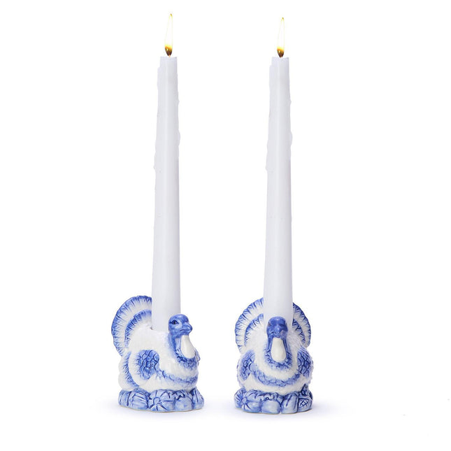 Set of 2 Turkey Candle Holders Hand Painted