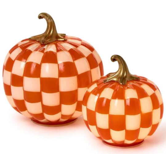 Orange & White LED Pumpkins