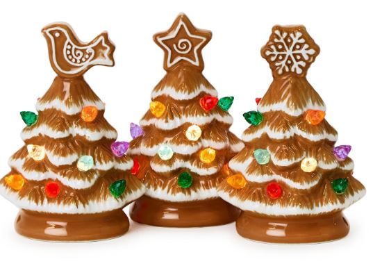 Mini Gingerbread Tree w/ LED Lights
