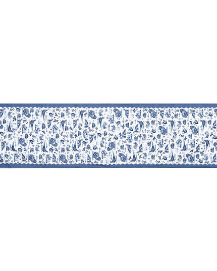 Falling for Blue Toile Table Runner