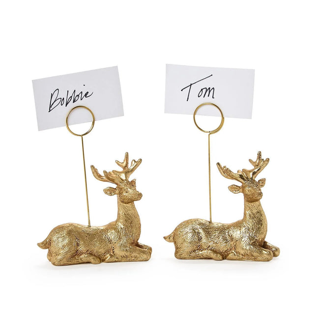 Golden Deer Place Card / Photo Holder