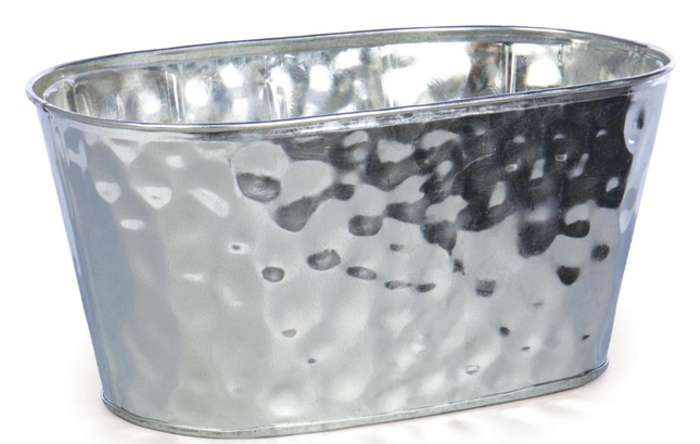 Oval Tin Planter Small