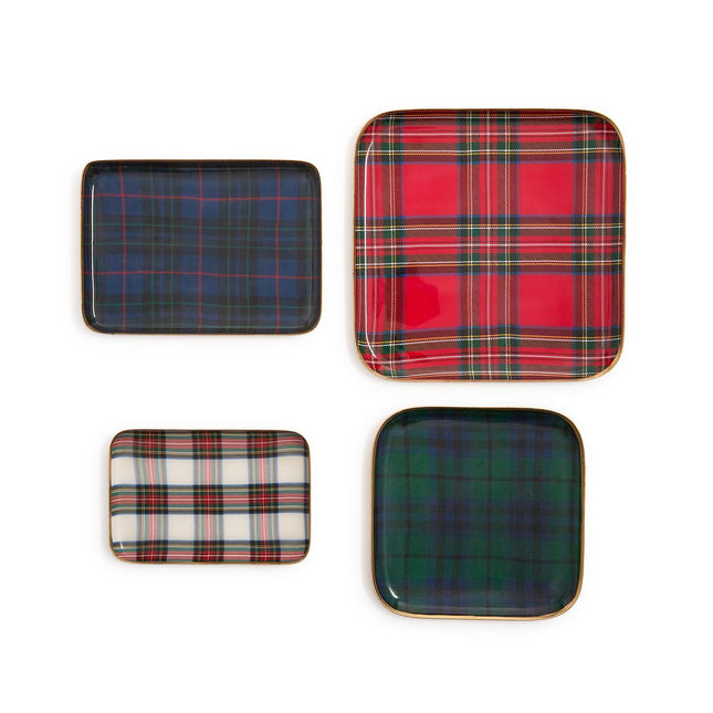 Tartan Decorative Metal Trays (Assorted)