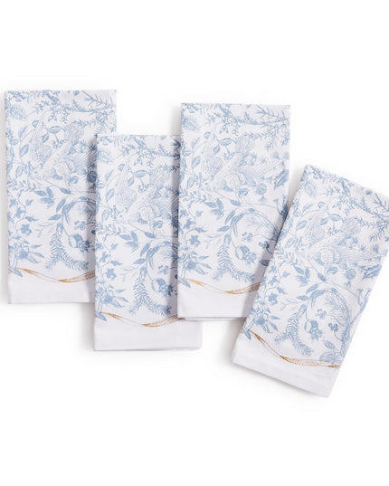 Set of 4 Gilded Cottage Cloth Napkins