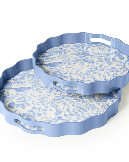 Scalloped Lacquered Trays (2 Sizes)