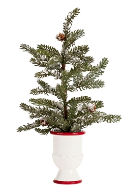 Potted Tree With Snow
