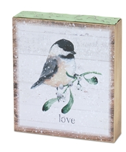 Chickadee Block Sign