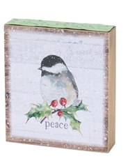 Chickadee Block Sign
