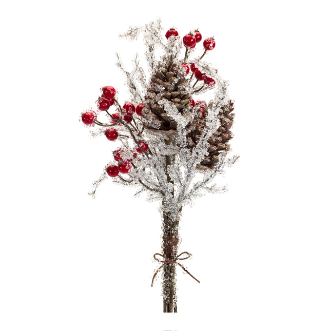 Icy Twig/Cone/Berry Bundle 17.25"
