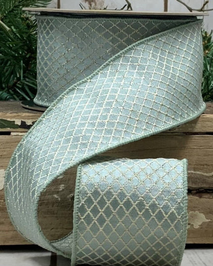 2.5" X 10yds jacquard harlequin trellis