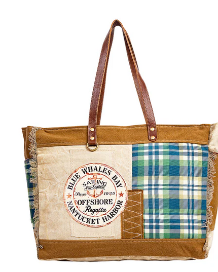 Myra Blue Whales Bay Weekender Bag