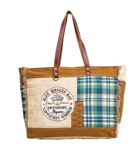 Myra Blue Whales Bay Weekender Bag