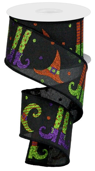 2.5" x 10yd Witch Hat/Legs On Royal image 0