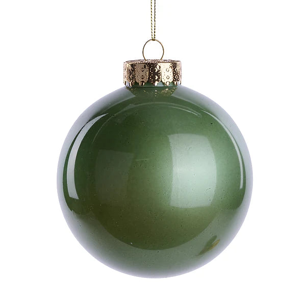 100mm Lacquer/Glass Look Ornament