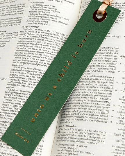 Unto Us A Child Is Born Scripture Bookmark