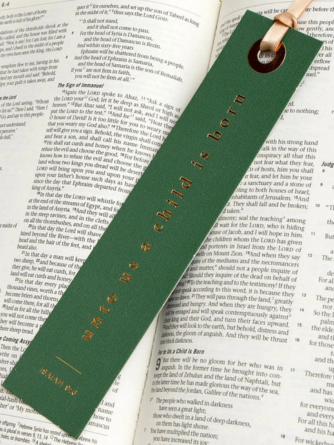 Unto Us A Child Is Born Scripture Bookmark