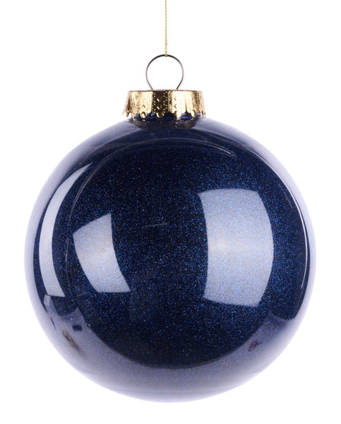 150MM GLITTER LOOK ORNAMENT NAVY image 0